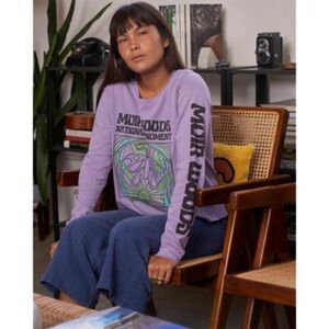 ‼️RARE‼️🎸PARKS PROJECT🎸🔥NWT🔥WOMEN'S MUIR WOODS BUTTERFLY LONG SLEEVE TEE—S
